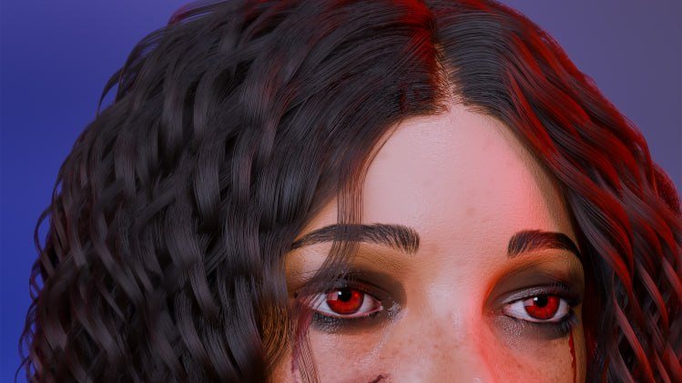 Portrait showing hair and skin detail